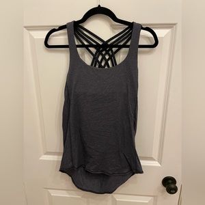 Lululemon Wild Tank Heathered Grey and Black size 6